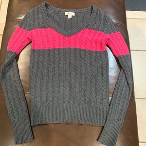 Arizona Dark Grey With Pink Strip Sweater